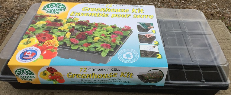 Greenhouse growing kit with individual cells